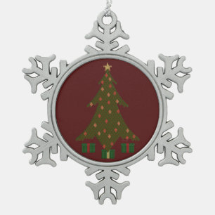 Ornement Flocon De Neige Ornement de Noël Premium Quilé