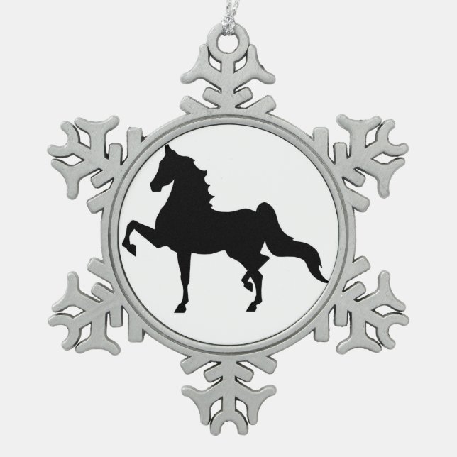 Ornement Flocon De Neige Ornement de Saddlebred (Devant)