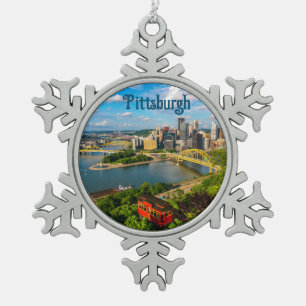 Ornement Flocon De Neige Ornement de vacances— Grande photo de Pittsburgh