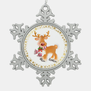 Ornement Flocon De Neige Ornement de vacances-Rudolph