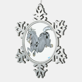 Ornement Flocon De Neige Ornement d'égout du Cheval de Cartoon fou