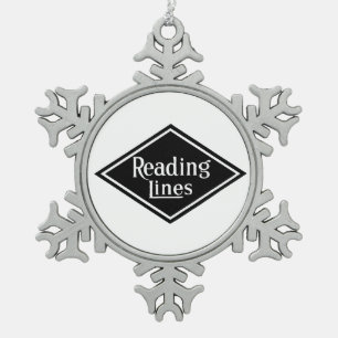 Ornement Flocon De Neige Ornement d'étain de logo de Reading Railroad