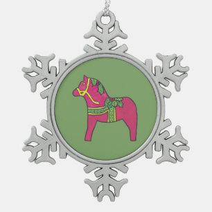 Ornement Flocon De Neige Ornement du Cheval de Noël