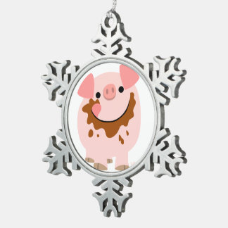 Ornement Flocon De Neige Ornement en chocolat cartonné de porc