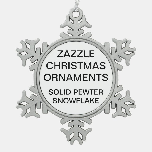 Ornement Flocon De Neige Ornement fait sur commande d'arbre de Noël de (Devant)