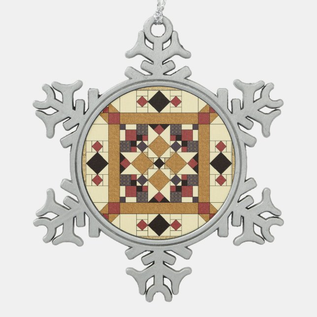 Ornement Flocon De Neige Ornement moderne d'arbre d'édredons de Gallois de (Devant)