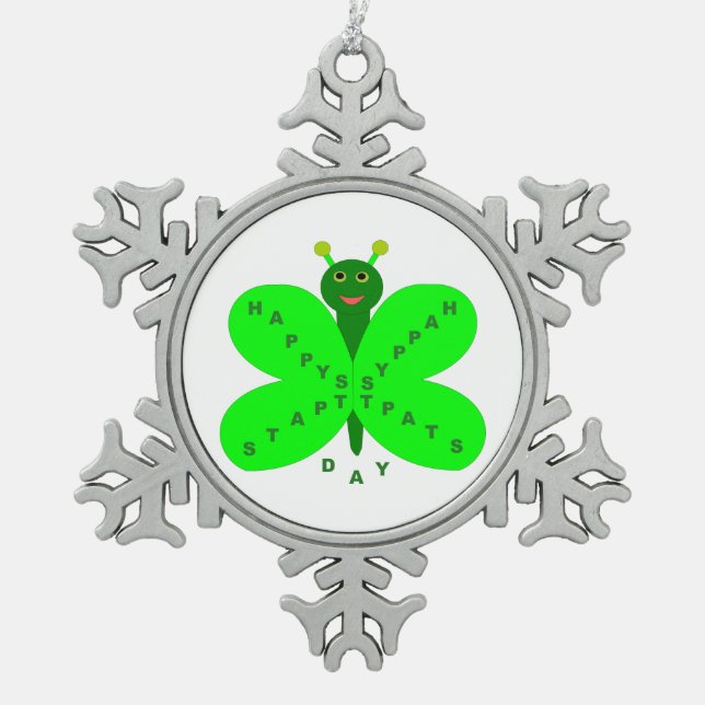 Ornement Flocon De Neige Ornement papillon de la Saint Patrick (Devant)