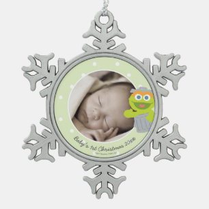 Ornement Flocon De Neige Oscar Premier Noël du bébé - Ajouter votre no