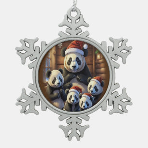Ornement Flocon De Neige Ours de panda