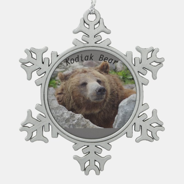 Ornement Flocon De Neige Ours kodiak (Devant)