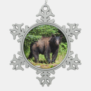 Ornement Flocon De Neige Ours noir Alpha