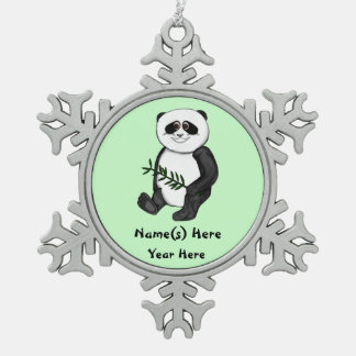 Ornement Flocon De Neige Ours Panda Trop mignon
