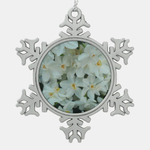 Ornement Flocon De Neige Paperwhite Narcissus Fleurs blanches délicates