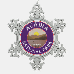Ornement Flocon De Neige Parc national Acadia Maine