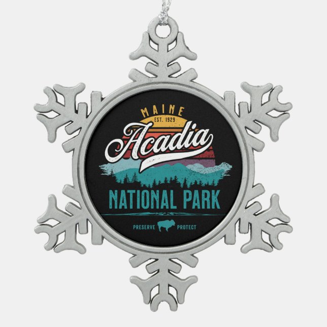 ORNEMENT FLOCON DE NEIGE PARC NATIONAL DE L'ACADIE VACANCES DE MAINTIEN DU  (Devant)