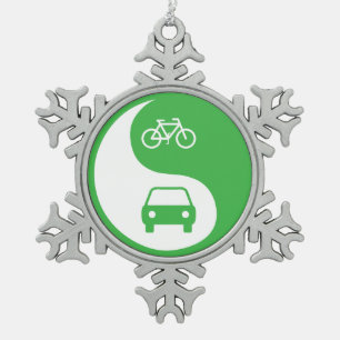 Ornement Flocon De Neige Partager la route Yin Yang