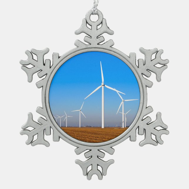 Ornement Flocon De Neige Paysage des éoliennes (Devant)