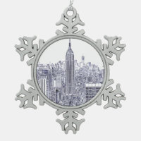 Paysage d'Etched Look de la ville de New York, cad