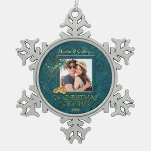 Ornement Flocon De Neige Peacock 1er Noël Ensemble Photo