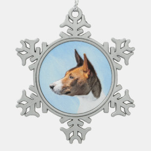 Ornement Flocon De Neige Peinture Basenji - Belle Art Original