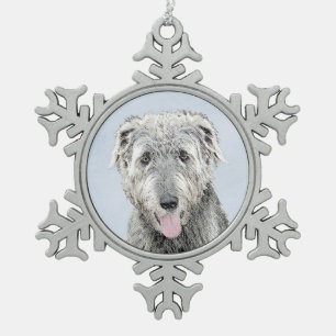 Ornement Flocon De Neige Peinture de Wolfhound en Irlande - Beau art origin