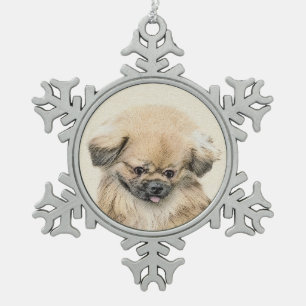Ornement Flocon De Neige Peinture Pekingese - Cute Original Chien Art