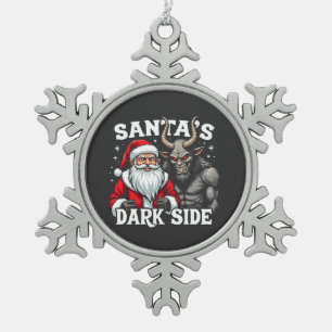 Ornement Flocon De Neige Père Noël Dark Side Christmas Evil Krampus
