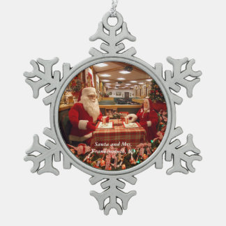 Ornement Flocon De Neige Père Noël et Mme Frankenmuth, flocon de neige 1 de