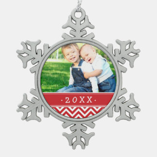 Ornement Flocon De Neige Personnalisation de la famille de photo de conserv