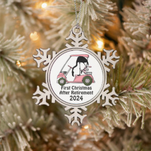 Ornement Flocon De Neige Personnalisé Premier Noël après la retraite