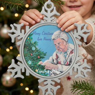 Ornement Flocon De Neige Personnalisez Bleu/Vert AMOUR DE/Flocon de neige