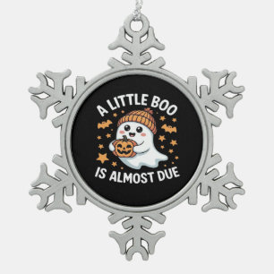 Ornement Flocon De Neige Petit Bois Est Presque Dû Halloween Grossesse Reve