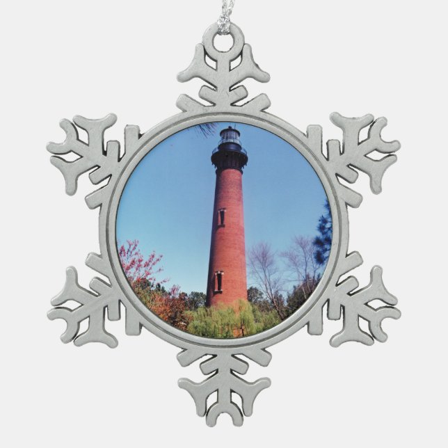 Ornement Flocon De Neige Phare de Currituck (Devant)