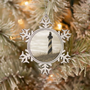 Ornement Flocon De Neige Phare du Cap Hatteras