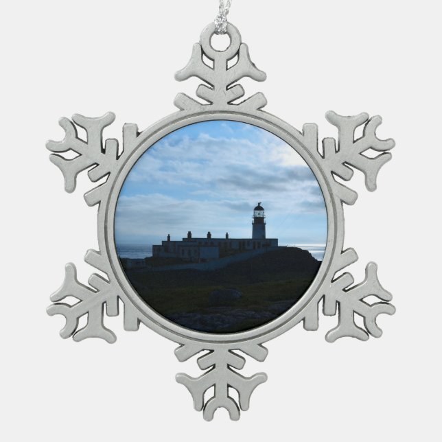 Ornement Flocon De Neige Phare silhouetté de point de Neist (Devant)