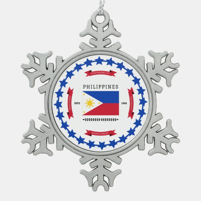 Ornement Flocon De Neige Philippines (Devant)