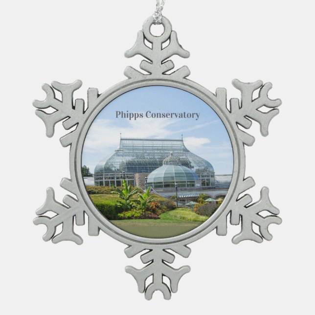 Ornement Flocon De Neige Phipps Conservatory - Flocon de neige en étain (Devant)
