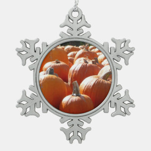 Ornement Flocon De Neige Photo de citrouilles pour l'automne, Halloween ou