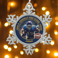 Photo de joueur de football lycéen Navy Blue Gold