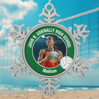Photo de joueuse de volley-ball verte au lycée
