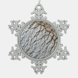 Ornement Flocon De Neige Photo de la nature abstraite de la laine de mouton