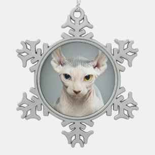 Ornement Flocon De Neige Photographie de chat de sphinx d'Elf