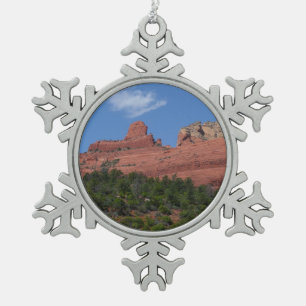 Ornement Flocon De Neige Photographie de Steamboat Rock à Sedona Arizona