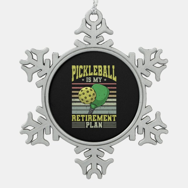 Ornement Flocon De Neige Pickleball (Devant)