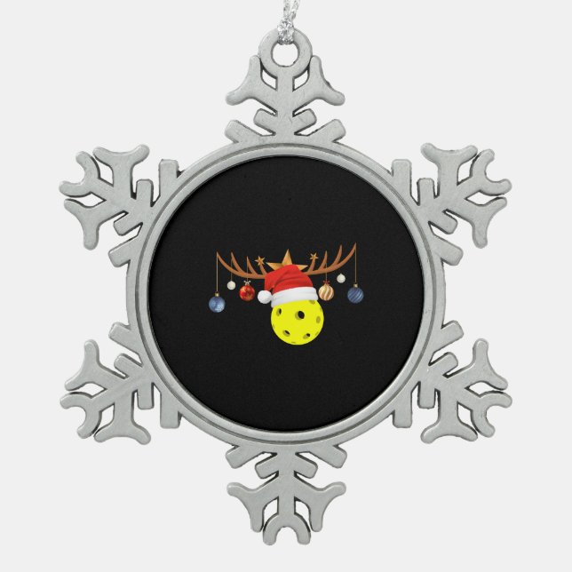 Ornement Flocon De Neige Pickleball 0 (Devant)