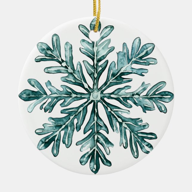 Ornement flocon de neige Pine Frost | Noël vert Ch (Devant)