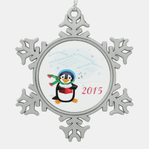 Ornement Flocon De Neige Pingouin de carolage