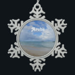 Ornement Flocon De Neige Plage d'Aruba<br><div class="desc">Plage tropicale magnifique dans Aruba.</div>