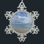 Ornement Flocon De Neige Plage d'Aruba<br><div class="desc">Plage tropicale magnifique dans Aruba.</div>