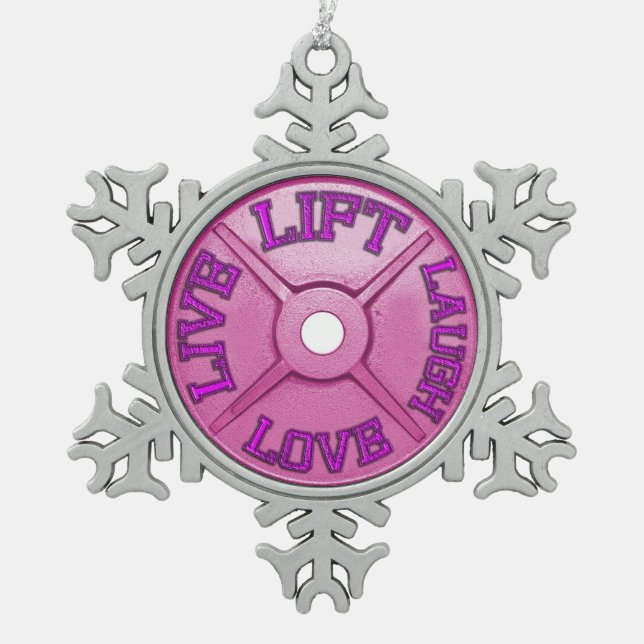 Ornement Flocon De Neige Plat d'haltère (Devant)